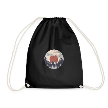 Kreis Natur Geschenk Shirt - Turnbeutel - Schwarz - Vorne
