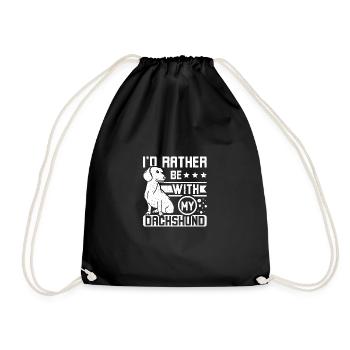 Je la noterais avec mon teckel - Sac de sport léger - noir - Devant