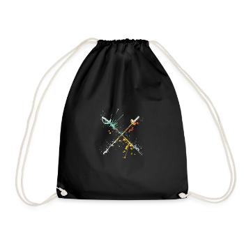 Conception de clôture d’éclaboussures pour escrimeur d’épée - Sac de sport léger - noir - Devant