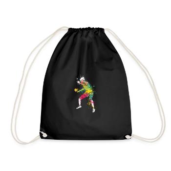 Splash Art Joueur de tennis de table - Sac de sport léger - noir - Devant