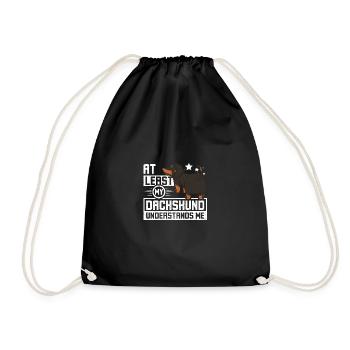Au moins mon teckel me comprend - Sac de sport léger - noir - Devant