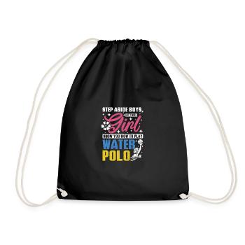 Let this girl show you how to play water polo - Drawstring Bag - black - Front
