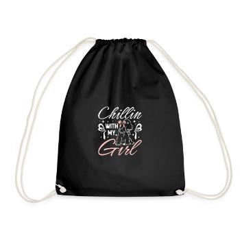 Chillin avec ma fille cocker spaniel - Sac de sport léger - noir - Devant