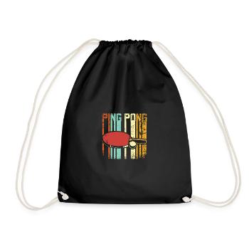 Joueur de ping-pong Retro Vintage - Sac de sport léger - noir - Devant