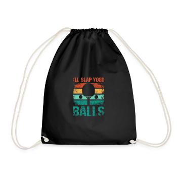 Je vais te claquer les couilles, drôle de ping-pong - Sac de sport léger - noir - Devant