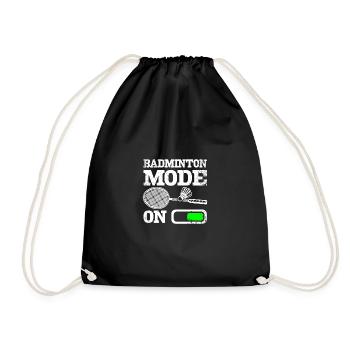 Sports Badminton mode on - Drawstring Bag - black - Front