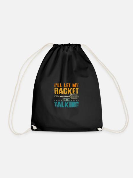 I'll let my badminton racket do the talking - Turnbeutel - Schwarz
