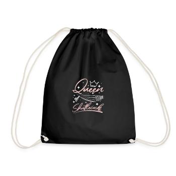 Femmes Fille reine des volants de badminton - Sac de sport léger - noir - Devant