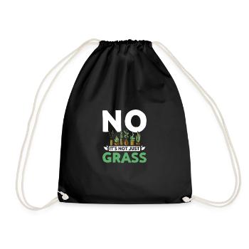 No it's not just grass botanist - Turnbeutel - Schwarz - Vorne