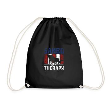 Sambo is my therapy - Drawstring Bag - black - Front
