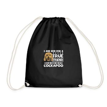 Dieu m’envoie mon cockapoo - Sac de sport léger - noir - Devant