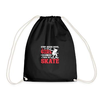 Let this girl show you how to skate - Turnbeutel - Schwarz - Vorne