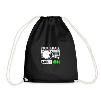 Pickleball mode on - Turnbeutel - Schwarz - Vorne