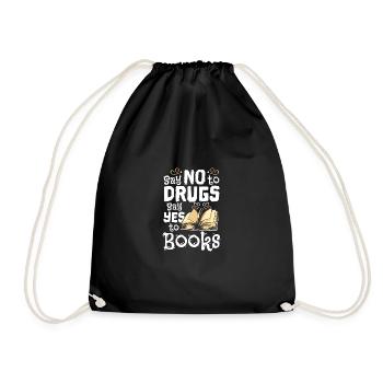Dites non aux drogues Dites oui aux livres Ruban rouge - Sac de sport léger - noir - Devant