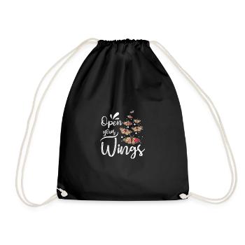 Ouvrez vos ailes, Papillon - Sac de sport léger - noir - Devant