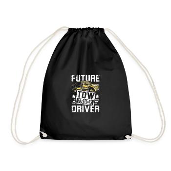 Future Tow truck driver - Drawstring Bag - black - Front
