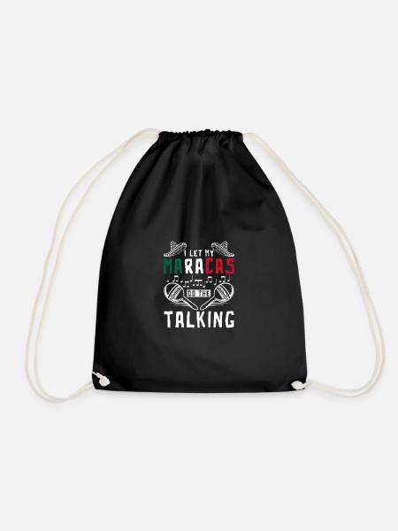I let my maracas do the talking - Turnbeutel - Schwarz