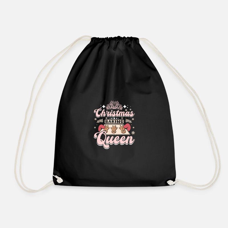 Xmas Christmas cookie baking queen - Turnbeutel - Schwarz