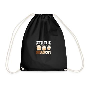 It's the season eggnog - Drawstring Bag - black - Front