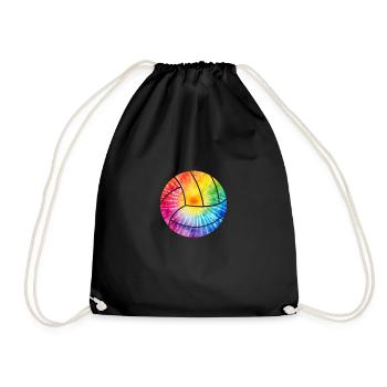 Tie Dye Volleyball Volleyballliebhaber - Turnbeutel - Schwarz - Vorne
