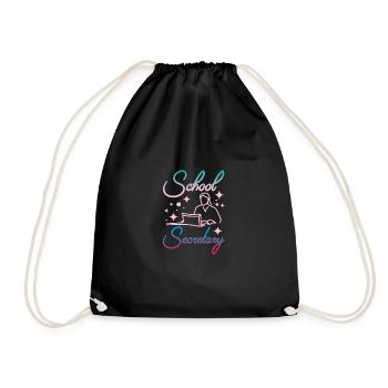 Girl School secretary - Drawstring Bag - black - Front