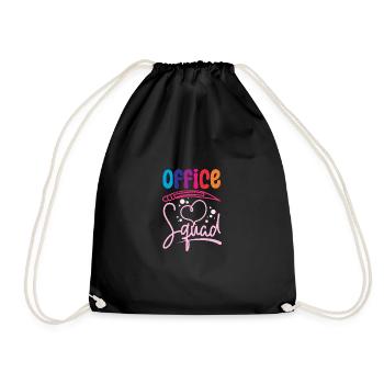 School Secretary Office squad - Drawstring Bag - black - Front