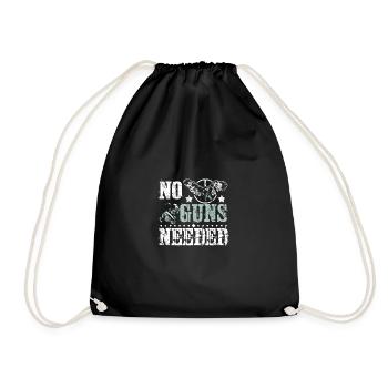 Hunting no guns needed Falconer - Drawstring Bag - black - Front