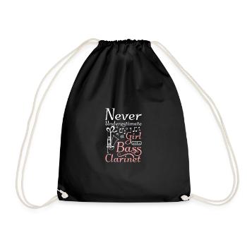 Ne sous-estimez jamais une fille avec une clarinette basse - Sac de sport léger - noir - Devant