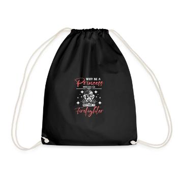 Pourquoi être une princesse quand on peut devenir pompier - Sac de sport léger - noir - Devant