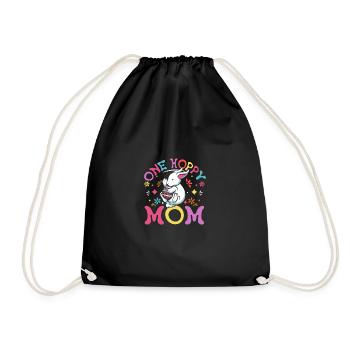 Maman lapin, maman de Pâques, une maman houblonnée - Sac de sport léger - noir - Devant