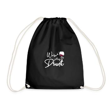 For the Bride, Team We're getting drunk - Turnbeutel - Schwarz - Vorne