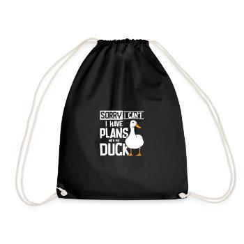 Désolé, je ne peux pas, j’ai des plans avec mon canard - Sac de sport léger - noir - Devant