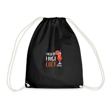 J’ai besoin d’un énorme cocktail - Sac de sport léger - noir - Devant