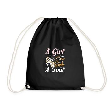 A girl a corn snake a soul - Turnbeutel - Schwarz - Vorne