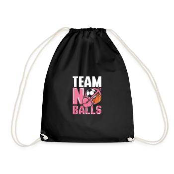 Gender Reveal Team girl team no balls - Turnbeutel - Schwarz - Vorne