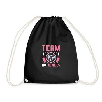 Gender Reveal Team girl team no jewels - Turnbeutel - Schwarz - Vorne
