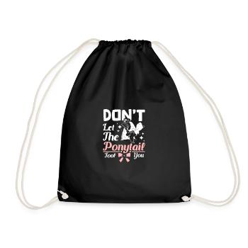 Aikido girl don't let the ponytail fool you - Drawstring Bag - black - Front