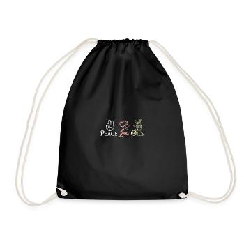 Peace love Essential oils - Turnbeutel - Schwarz - Vorne
