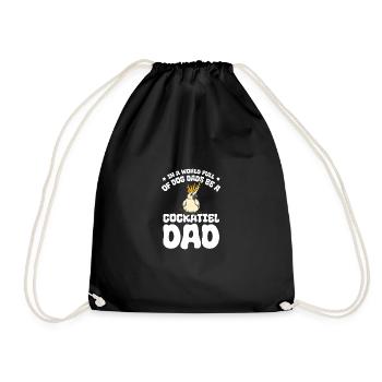 Dans un monde plein de papas chiens, soyez un papa calopsitte - Sac de sport léger - noir - Devant