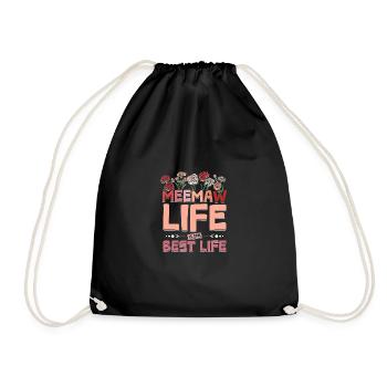 Meemaw life is the best life - Turnbeutel - Schwarz - Vorne