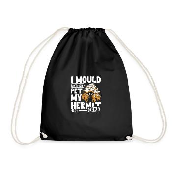 I would rather pet my Hermit crab - Turnbeutel - Schwarz - Vorne