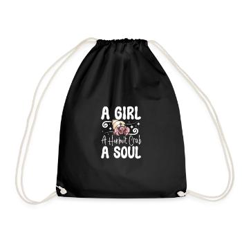 A girl a hermit crab a soul - Turnbeutel - Schwarz - Vorne