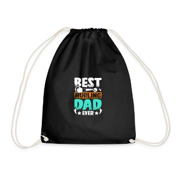 Fathers day Best hurling dad ever - Turnbeutel - Schwarz - Vorne