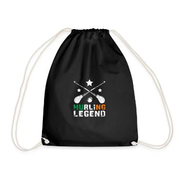 Hurling Legend - Drawstring Bag - black - Front