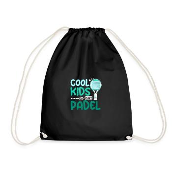 Enfants Cool kids jouent au padel - Sac de sport léger - noir - Devant
