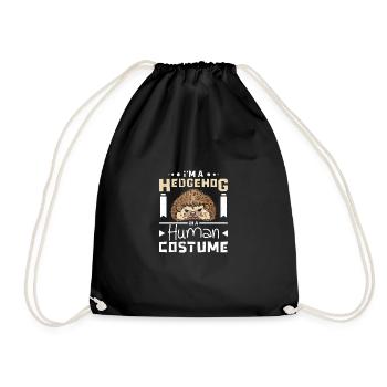 Je suis un hérisson en costume humain - Sac de sport léger - noir - Devant