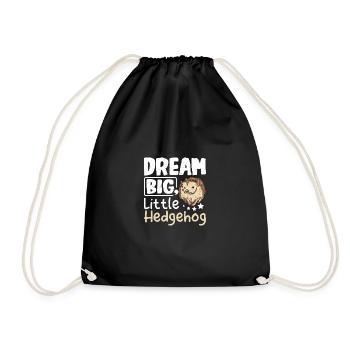 Rêver grand petit hérisson - Sac de sport léger - noir - Devant