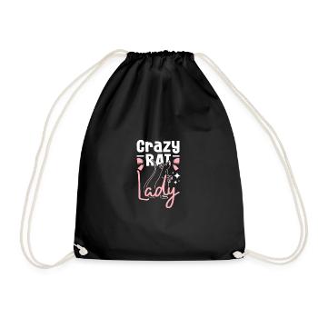 Crazy rat lady - Turnbeutel - Schwarz - Vorne