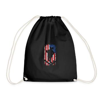 Drapeau américain des États-Unis 4 de juillet ramoneur - Sac de sport léger - noir - Devant