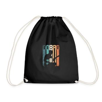 Retro Vintage Dobro Player - Drawstring Bag - black - Front